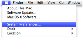 Open System Preferences from the Apple Menu.