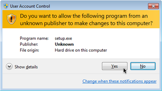 Windows User Account Control.